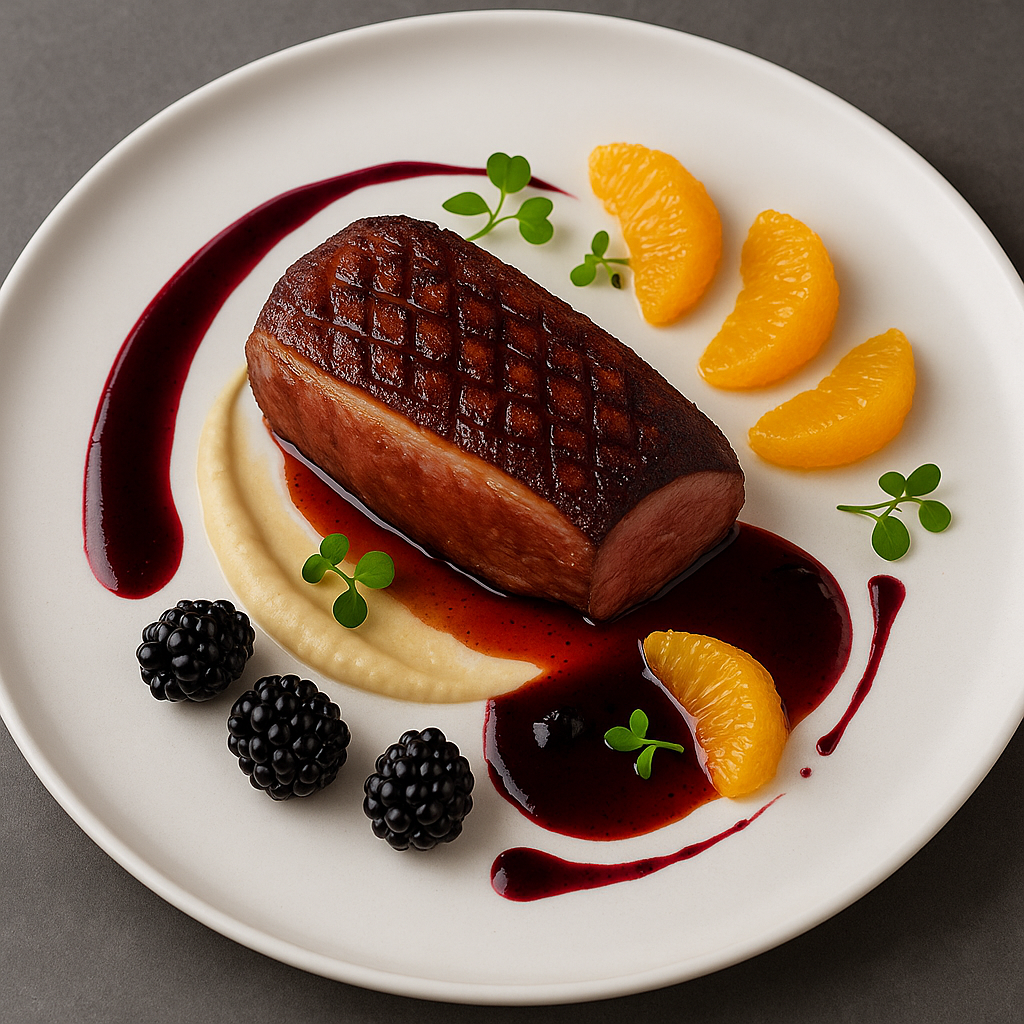 Seared Duck with Citrus and Berries